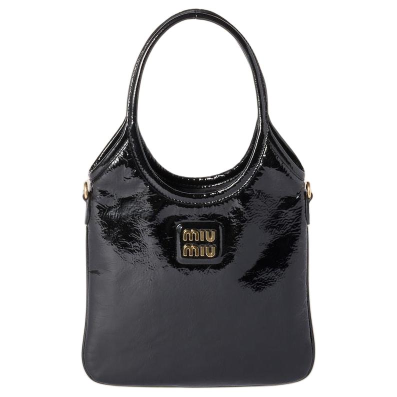 MIU MIU Ivy Gold Hardware Naplak Patent Leather Shoulder Crossbody Handbag Women Handbag Black 5BA281_ADNT_F0002_V_OWF Basic Set (Bag+Dust Bag)
MIU MIU Ivy Gold Hardware Naplak Patent Leather Shoulder Crossbody Handbag Women Handbag Black 5BA281_ADNT_F0002_V_OWF Basic Set (Bag+Dust Bag)