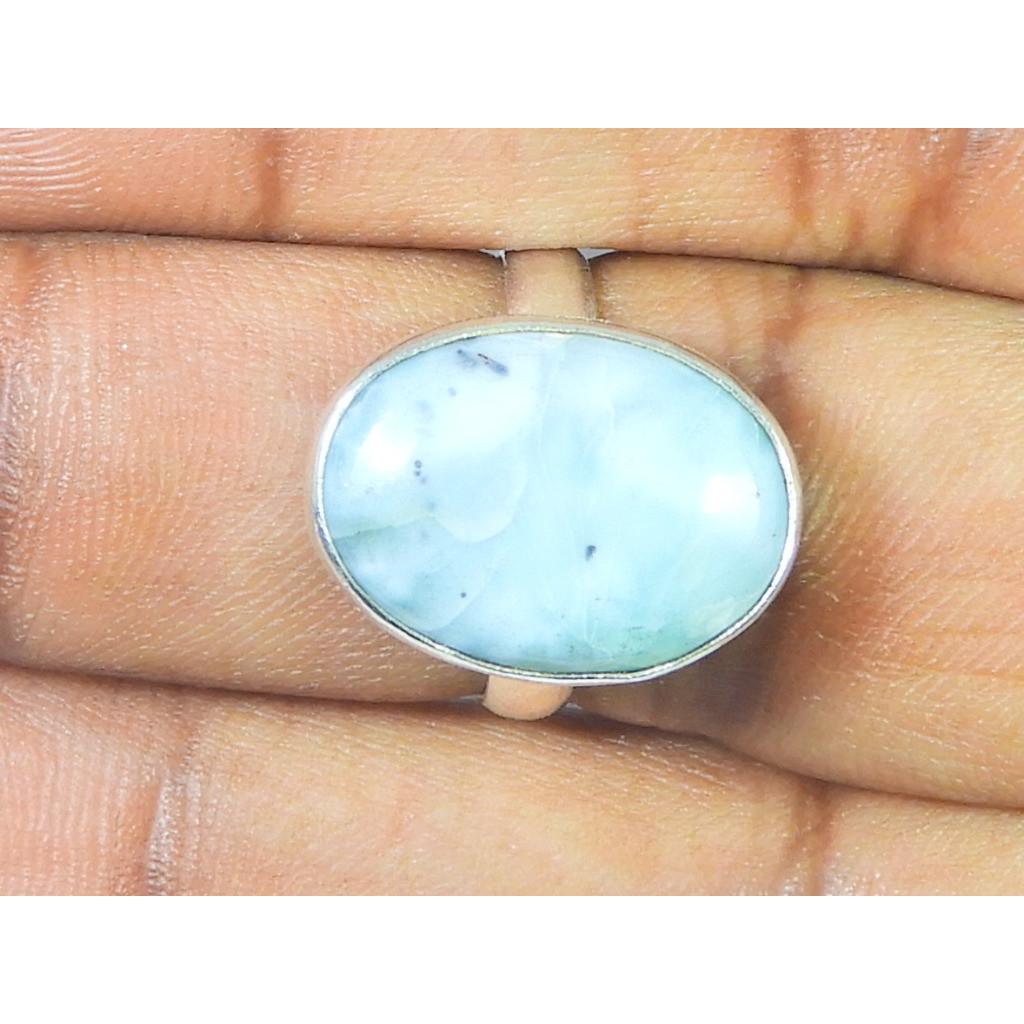 Natural Blue Larimar Solid 925 Sterling Silver Handmade Oval Ring Size US-21 MK-21
Natural Blue Larimar Solid 925 Sterling Silver Handmade Oval Ring Size US-21 MK-21