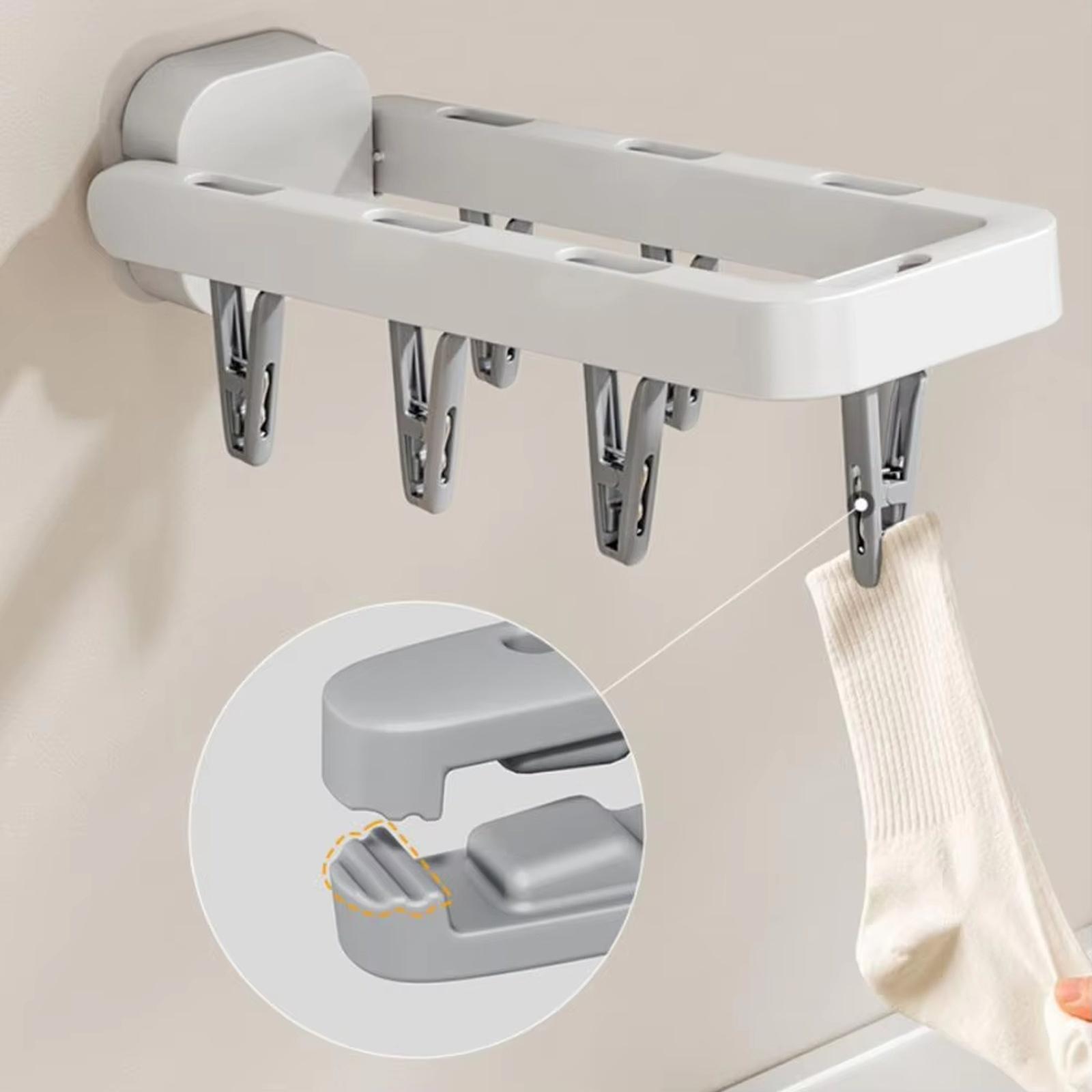Foldable Wall Mounted Laundry Rack with Multiple Clips for Socks Underwear and Small Clothes Drying Space Saving Design one size білий
Foldable Wall Mounted Laundry Rack with Multiple Clips for Socks Underwear and Small Clothes Drying Space Saving Design one size білий