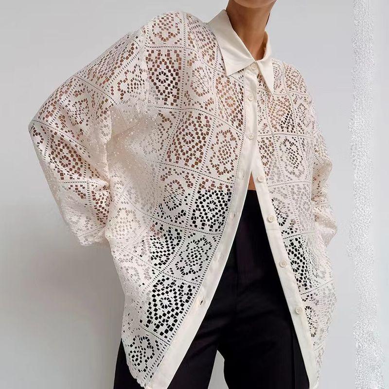 Fashion Style Loose Lace Cut Out Shirt Stylish Fashion Shirt Loose Lace Cut out Shirt Beige S
Fashion Style Loose Lace Cut Out Shirt Stylish Fashion Shirt Loose Lace Cut out Shirt Beige S