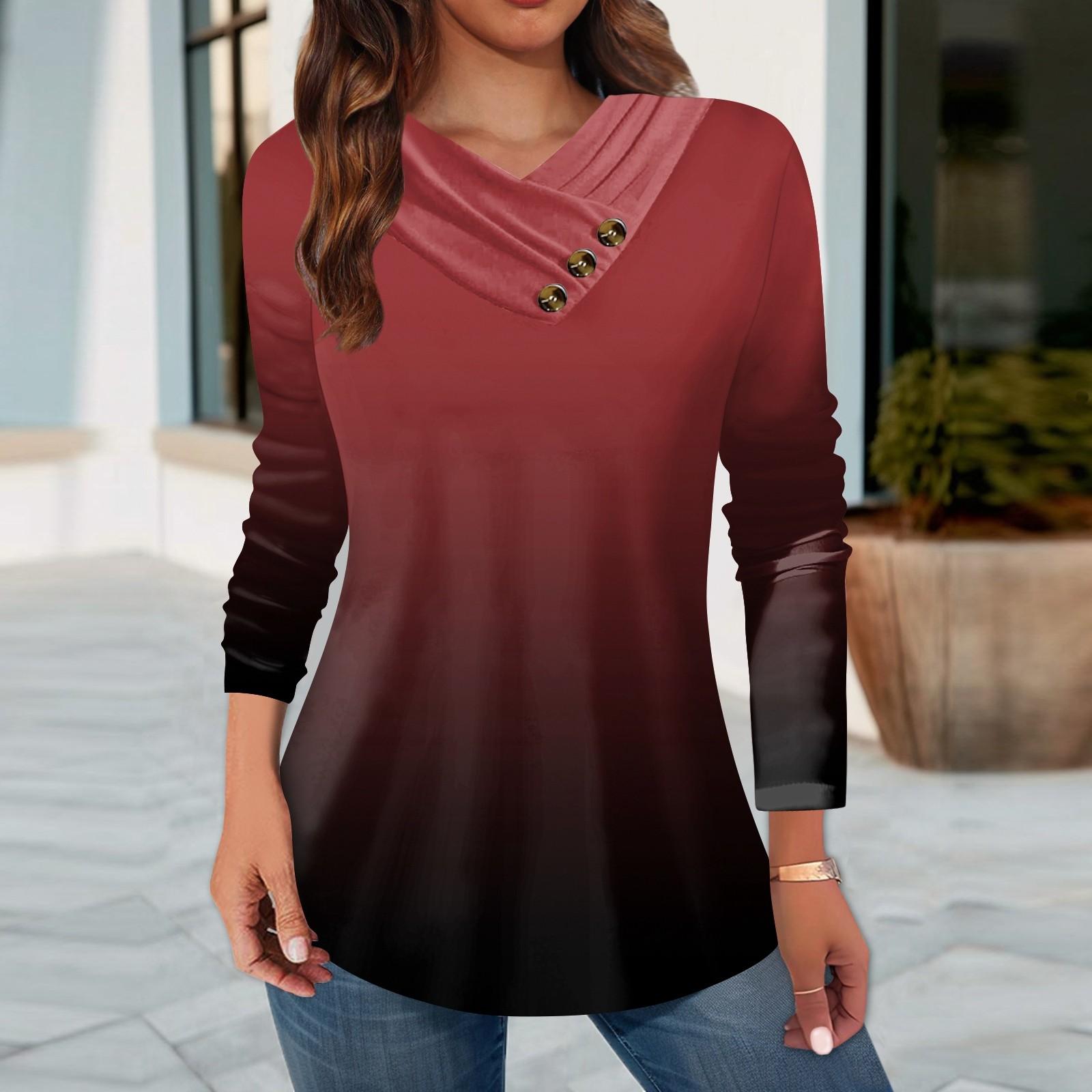 Женские топы, повседневные рубашки с длинными рукавами и пуговицами на шее, модные лоскутные блузки с винтажным принтом, футболки XL винный
Женские топы, повседневные рубашки с длинными рукавами и пуговицами на шее, модные лоскутные блузки с винтажным принтом, футболки XL винный