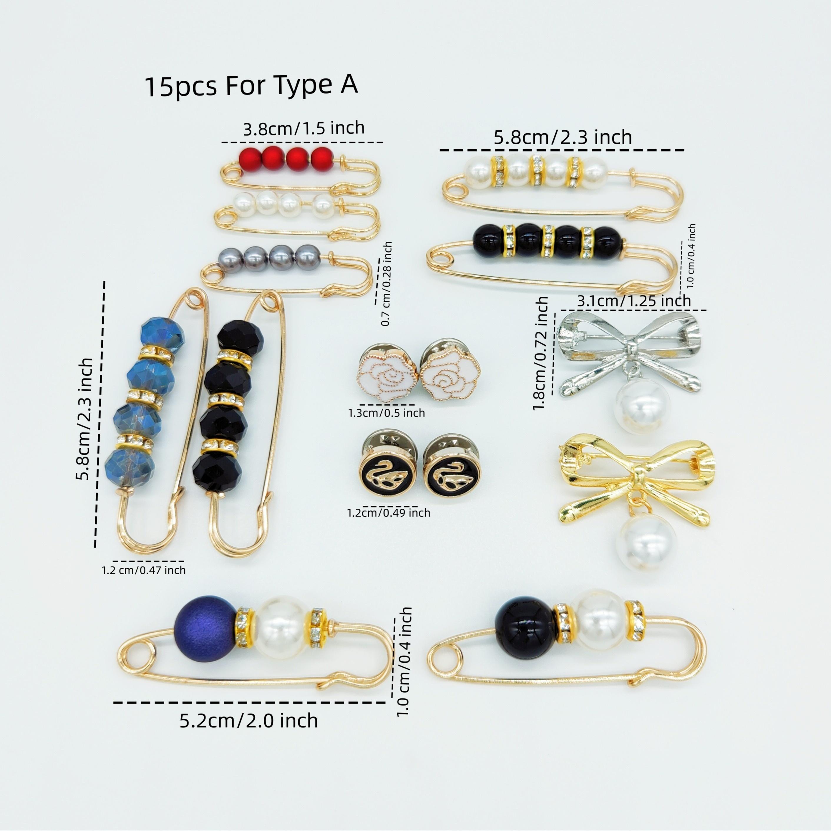 15 Pieces/Set Of Fashionable Pin Brooches, Anti-exposure, Adjustable Waist Size, Practical And Elegant Jewelry
15 Pieces/Set Of Fashionable Pin Brooches, Anti-exposure, Adjustable Waist Size, Practical And Elegant Jewelry