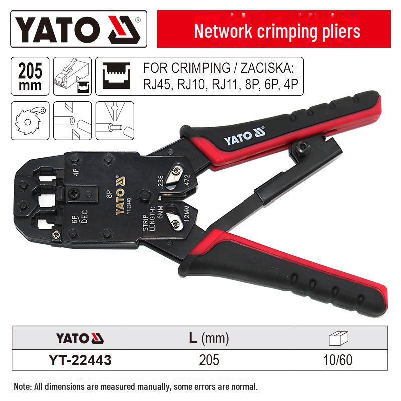 Клещи для обжима сетевых кабелей Yiertuo 3-в-1 для телефонной, компьютерной и кристальной проводки
Клещи для обжима сетевых кабелей Yiertuo 3-в-1 для телефонной, компьютерной и кристальной проводки