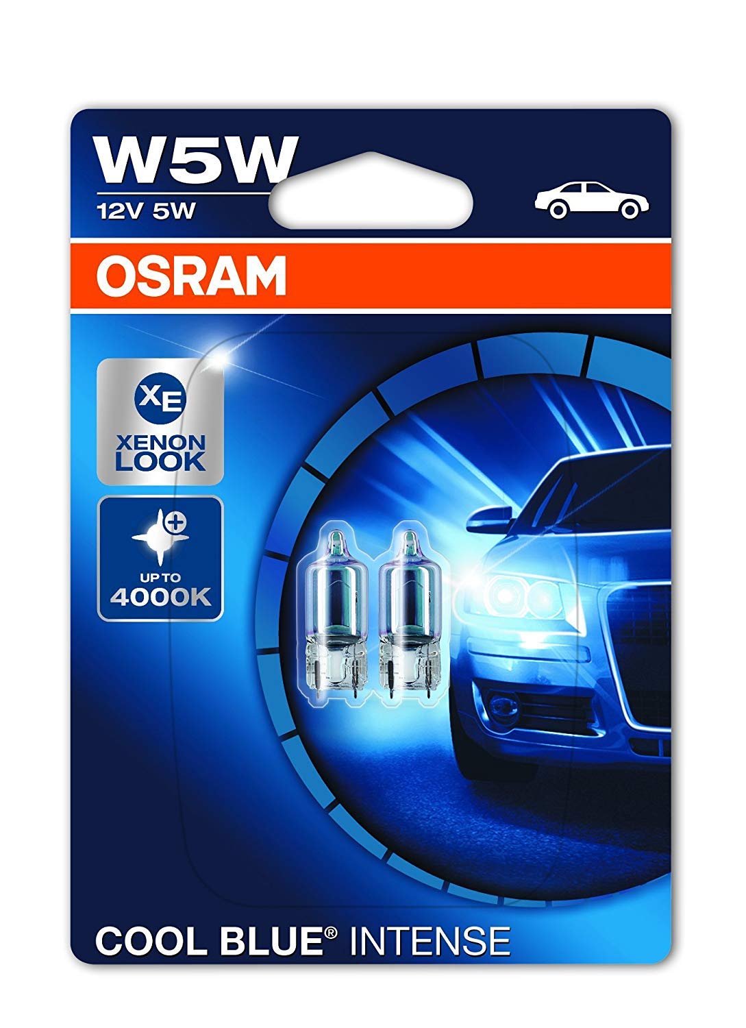 OSRAM COOL BLUE INTENSE W5W, Halogen, License Plate Position Light, 12V Passenger Car, Double Blister (2 Pieces)
OSRAM COOL BLUE INTENSE W5W, Halogen, License Plate Position Light, 12V Passenger Car, Double Blister (2 Pieces)