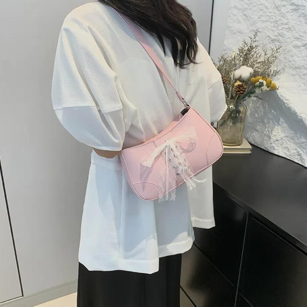 Korean Style Bow Shoulder Purse Y2K PU Underarm Bag Trendy Lace Ban Handbag Work білий
Korean Style Bow Shoulder Purse Y2K PU Underarm Bag Trendy Lace Ban Handbag Work білий