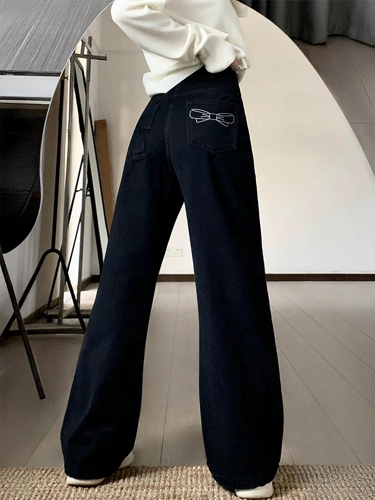 Black Narrow Wide-Leg Jeans for Women, 2026 Spring New Style, High-Waisted, Slimming, Straight-Leg, Floor-Length Pants for Plus-Size Girls 2XL чёрный
Black Narrow Wide-Leg Jeans for Women, 2026 Spring New Style, High-Waisted, Slimming, Straight-Leg, Floor-Length Pants for Plus-Size Girls 2XL чёрный