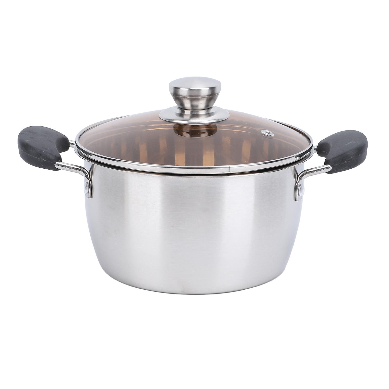 Stainless Steel Multi Use Pot Even Efficient Heat Transfer Cooking Pot for Gas and Induction Stove 18cm / 7.09in
Stainless Steel Multi Use Pot Even Efficient Heat Transfer Cooking Pot for Gas and Induction Stove 18cm / 7.09in