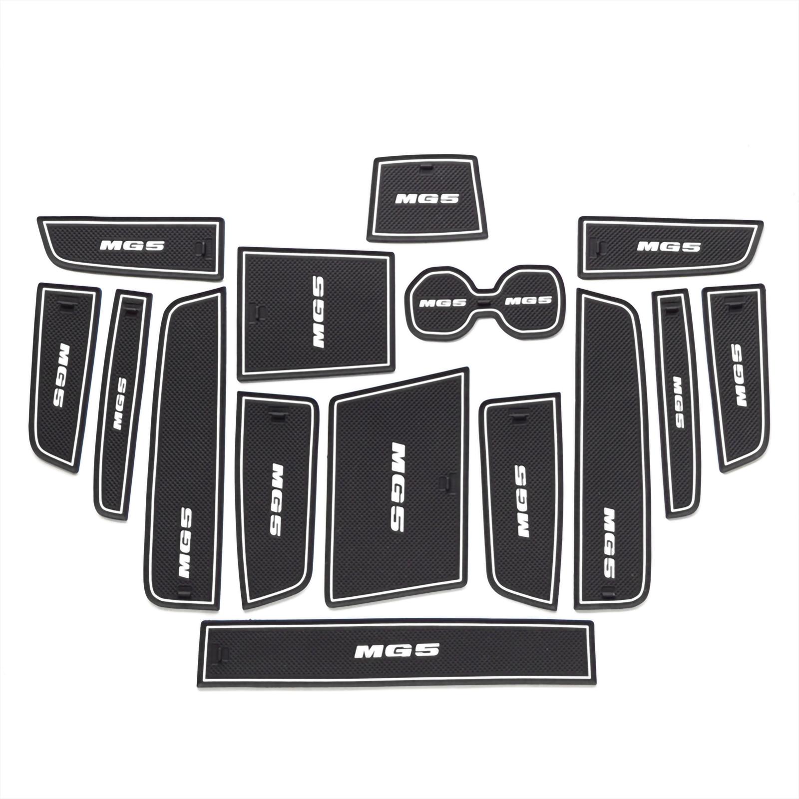 для МГ5 МГ 5 2025 2025 2025 (AT) Противоскользящий коврик для пазов под воротами, нескользящая накладка на дверной паз, аксессуары для интерьера, подставка под стакан 15pcs