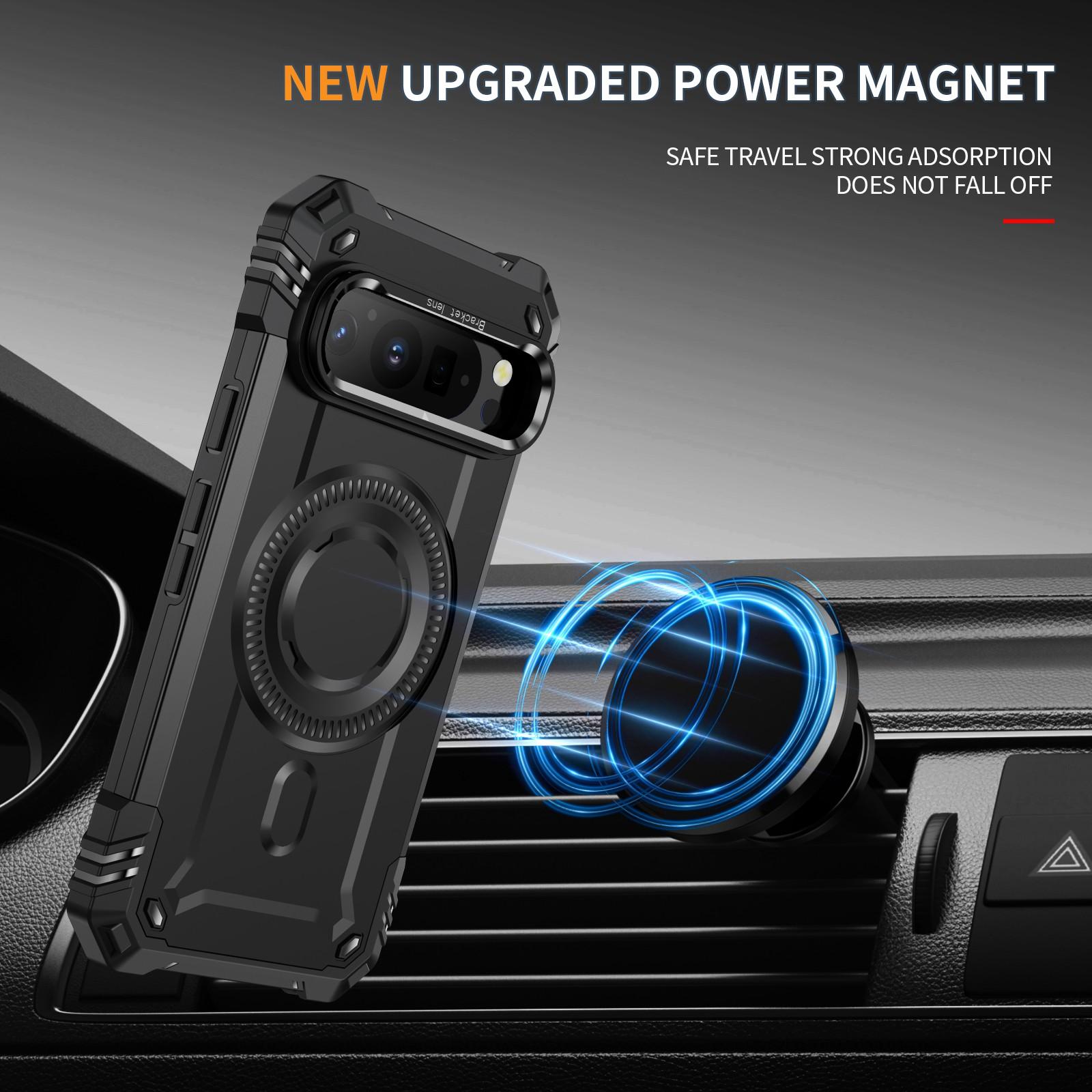 For Google Pixel 9/9 Pro Magnetic Case Lens Kickstand PC+TPU Shockproof Phone Cover Black
For Google Pixel 9/9 Pro Magnetic Case Lens Kickstand PC+TPU Shockproof Phone Cover Black