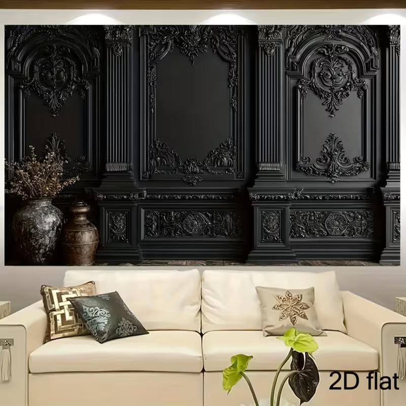 2D Gothic Black Wall Backdrop - Vintage Carved Panel Photography Background for Party 47.2x31.5inch/120*80cm
2D Gothic Black Wall Backdrop - Vintage Carved Panel Photography Background for Party 47.2x31.5inch/120*80cm