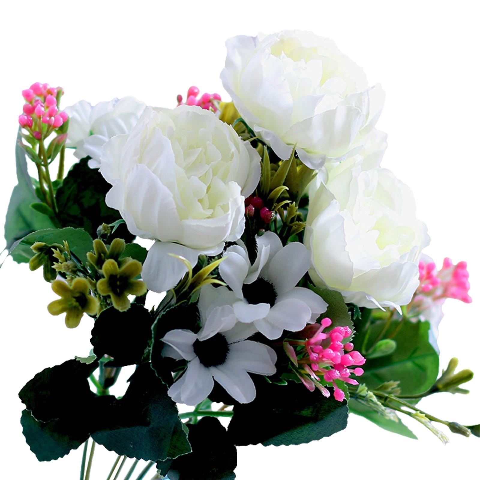 30 см высококачественные цветы пиона шелковый искусственный букет Babybreaths аксессуары DIY маленькие искусственные цветы ромашки свадебный домашний декор One Size белый