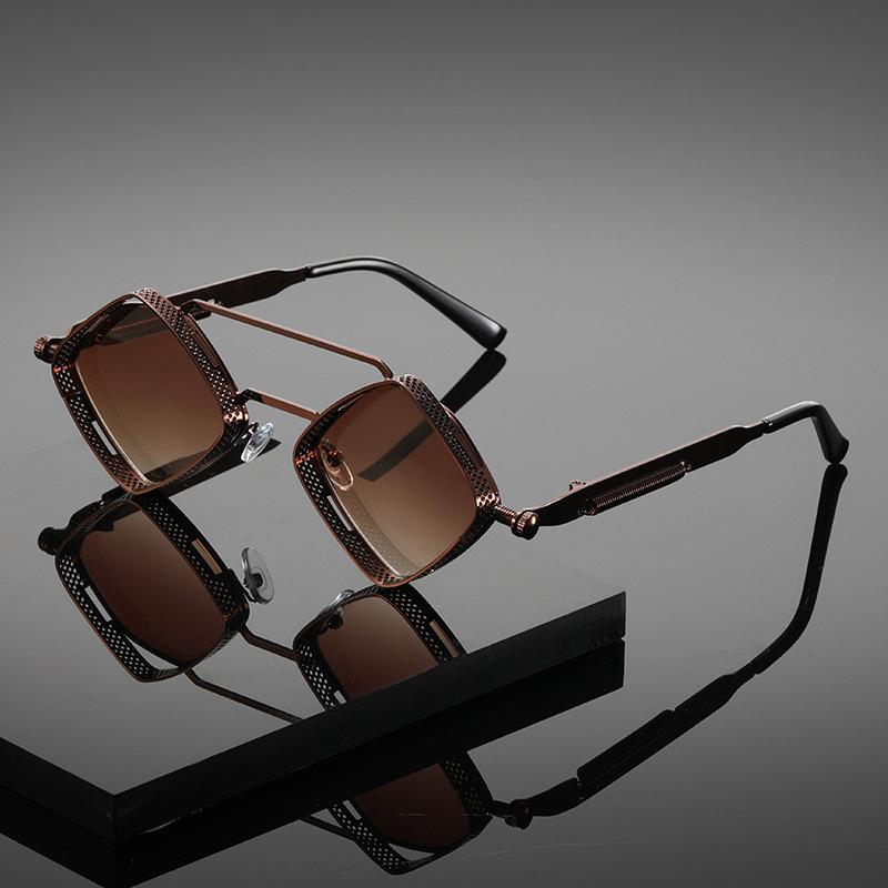 2026 Trendy Punk Sunglasses Personalized Hollow Rhombus Design Sun Glasses Travel Men Women Double Beams SteamPunk Eyewear
2026 Trendy Punk Sunglasses Personalized Hollow Rhombus Design Sun Glasses Travel Men Women Double Beams SteamPunk Eyewear