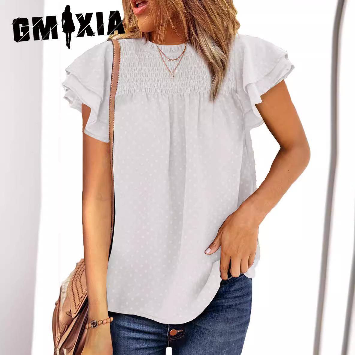 GMXIA Summer Solid Color Jacquard Chiffon Shirt Women s Loose Crew Neck Pullover Short Sleeve Top T-shirt XXL небо синє кольору
GMXIA Summer Solid Color Jacquard Chiffon Shirt Women s Loose Crew Neck Pullover Short Sleeve Top T-shirt XXL небо синє кольору