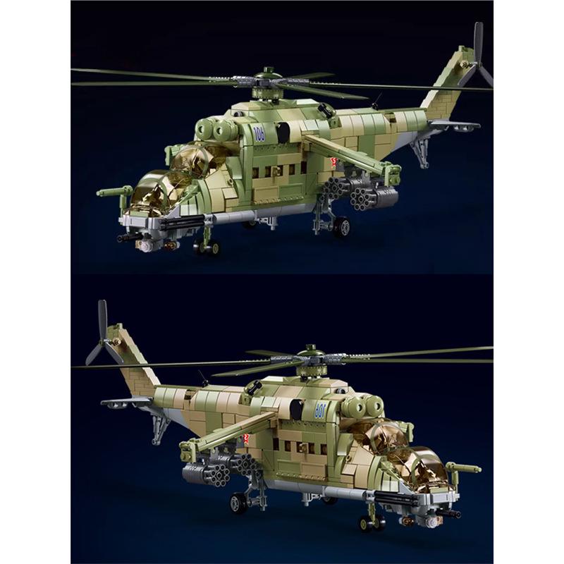 Little Luban MI24 Hind Helicopter & KA52 Black Hawk Fighter Building Blocks Set Standard
Little Luban MI24 Hind Helicopter & KA52 Black Hawk Fighter Building Blocks Set Standard