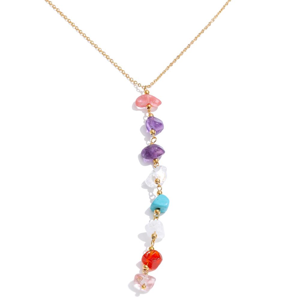 Yhpup Fashion Stainless Steel Colorful Stone Y Chain Necklace Pendant for Women Charm 2026 Summer Handmade Jewelry Wholesale
Yhpup Fashion Stainless Steel Colorful Stone Y Chain Necklace Pendant for Women Charm 2026 Summer Handmade Jewelry Wholesale