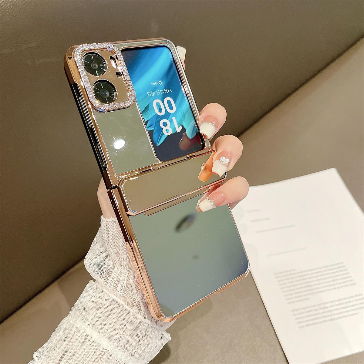Mirror Surface Shockproof Case for Oppo Find N2 Flip 5G Hard PC Phone Case Rhinestone Decoration Phone Cover A
Mirror Surface Shockproof Case for Oppo Find N2 Flip 5G Hard PC Phone Case Rhinestone Decoration Phone Cover A