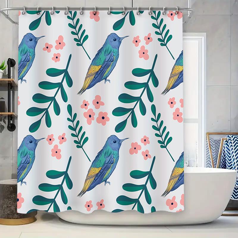 Creative Watercolor Birds Floral Pattern Shower Curtain Home Bathroom Decor Green Leaves Pink Blossom Design For Bathtub Or Tubs W60H190(CM)-1 Pcs
Creative Watercolor Birds Floral Pattern Shower Curtain Home Bathroom Decor Green Leaves Pink Blossom Design For Bathtub Or Tubs W60H190(CM)-1 Pcs