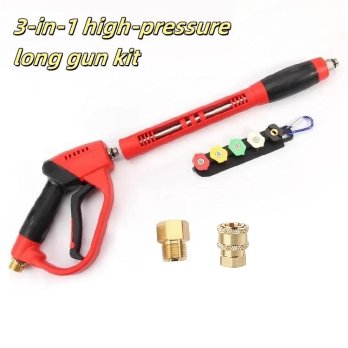 3-in-1 High Pressure Water Gun Kit, 3-Section Detachable, 5 Nozzles with Base, Fits M22-14/15 Thread, 1/4 Quick Connect коричневый
3-in-1 High Pressure Water Gun Kit, 3-Section Detachable, 5 Nozzles with Base, Fits M22-14/15 Thread, 1/4 Quick Connect коричневый