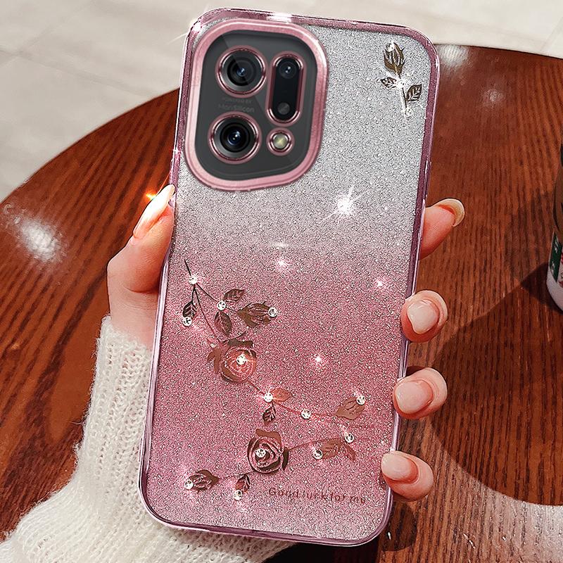 KADEM TPU Phone Case for Oppo Find X5,Flower Pattern Rhinestone Gradient Color Glitter Powder Back Cover Rose Gold
KADEM TPU Phone Case for Oppo Find X5,Flower Pattern Rhinestone Gradient Color Glitter Powder Back Cover Rose Gold