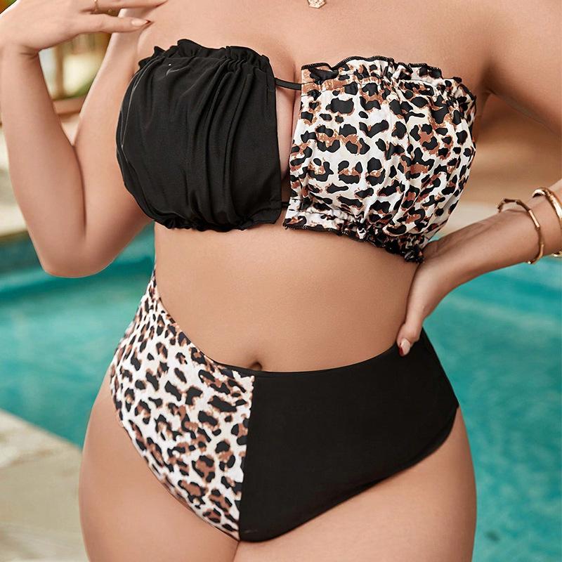 2024 Leopard Print Strapless Plus Size Swimsuit - Sexy Beach Bikini for Women 2XL леопардовий/чорний
2024 Leopard Print Strapless Plus Size Swimsuit - Sexy Beach Bikini for Women 2XL леопардовий/чорний