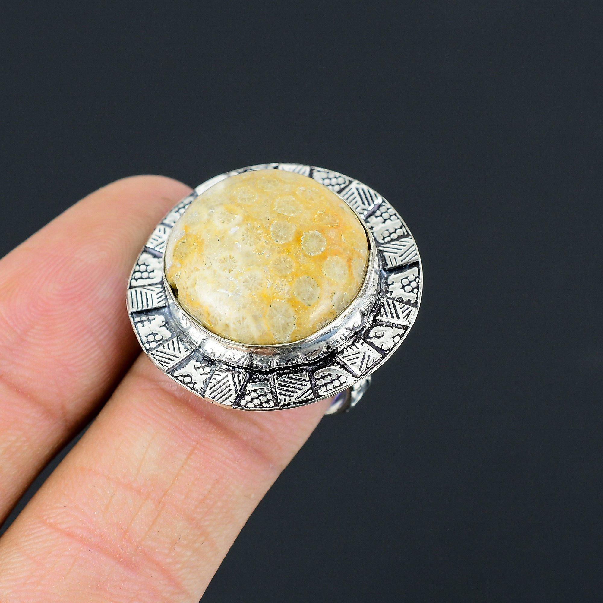 Friendship Day Sale Fossil Coral Gemstone Sterling Silver Stackable Ring US 8.5 8.5
Friendship Day Sale Fossil Coral Gemstone Sterling Silver Stackable Ring US 8.5 8.5