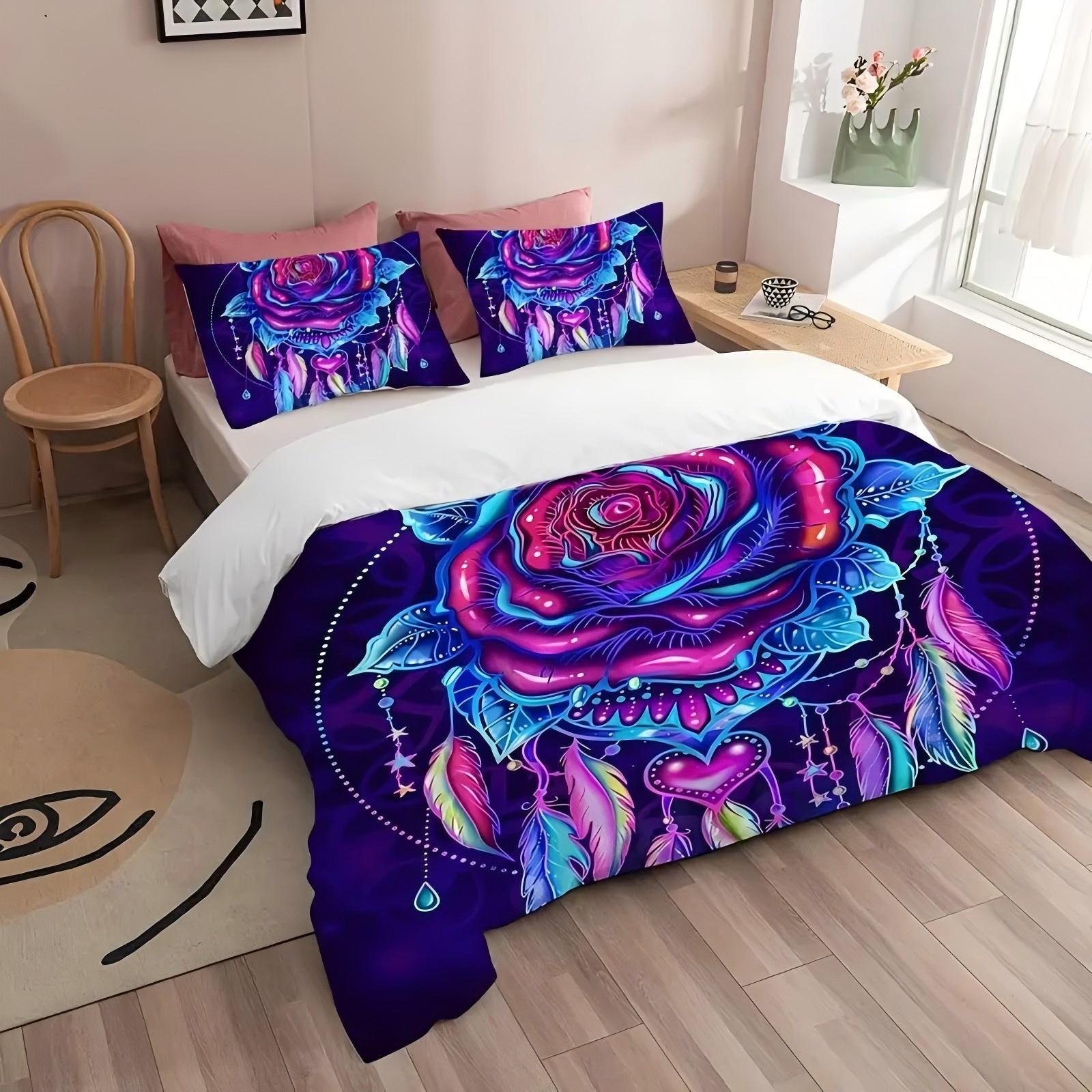 Colorful Rose Pattern 3D Printed Quilt Cover Beautiful Floral Bedding Cover Pillowcase Luxury Soft Home Textiles Duvet Cover Set 135x200cm 2pcs
Colorful Rose Pattern 3D Printed Quilt Cover Beautiful Floral Bedding Cover Pillowcase Luxury Soft Home Textiles Duvet Cover Set 135x200cm 2pcs