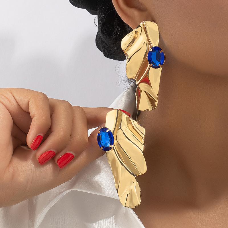 Fashion Metal Sheet Inlaid With Gemstones, Geometric Earrings For Women, Irregular Metal Sequins, Earrings And Accessories
Fashion Metal Sheet Inlaid With Gemstones, Geometric Earrings For Women, Irregular Metal Sequins, Earrings And Accessories