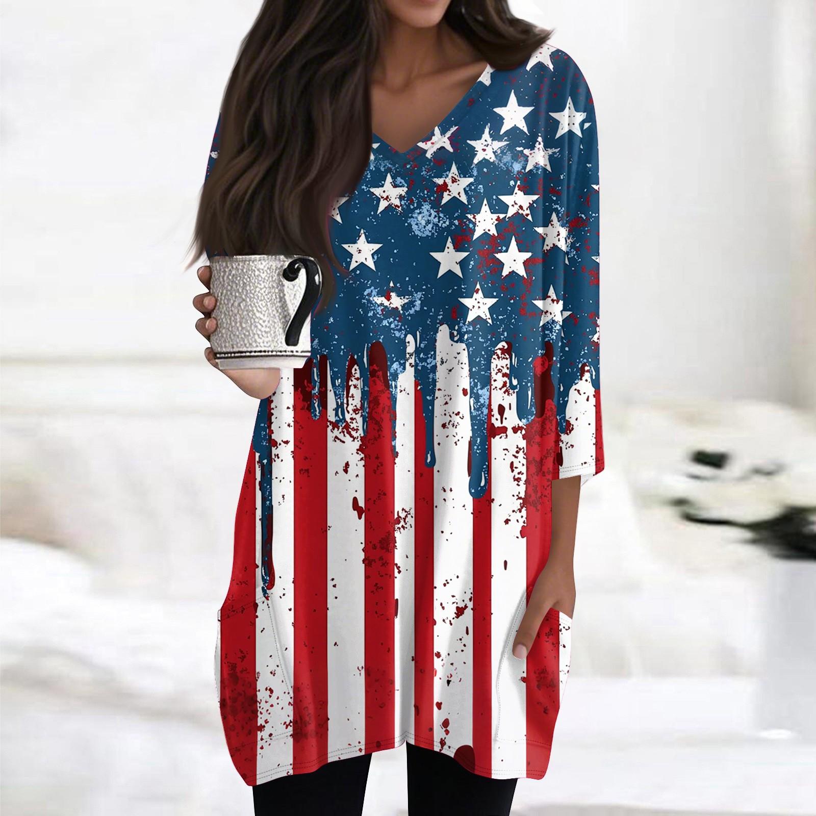 Women s Casual 3/4 Sleeve Shirts Fashion Print Tunic Tops With Pockets XL
Women s Casual 3/4 Sleeve Shirts Fashion Print Tunic Tops With Pockets XL