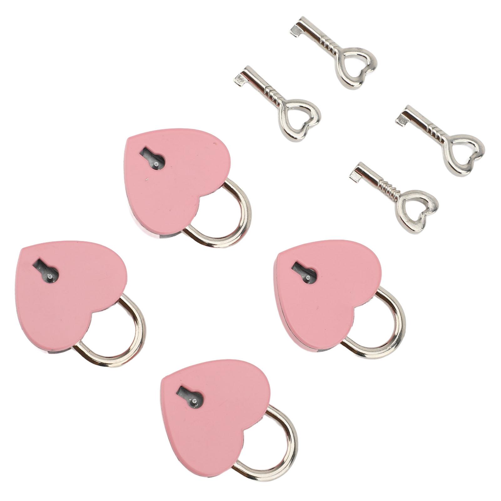 4 комплекта замков в форме сердца из цинкового сплава 38x30 мм Love Lock с ключом для ювелирных коробок, кошельков, сумок, розового цвета ярко-розовый
4 комплекта замков в форме сердца из цинкового сплава 38x30 мм Love Lock с ключом для ювелирных коробок, кошельков, сумок, розового цвета ярко-розовый