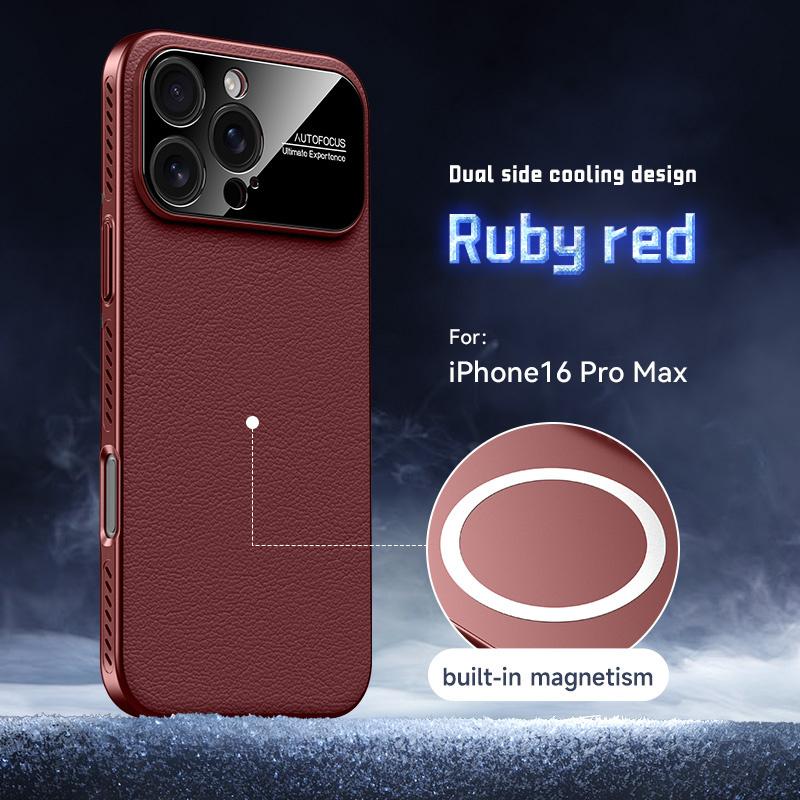 Magnetic PU Leather Heat Dissipation Border Phone Case For iPhone 14 15 16 17 Pro Max Magsafe Wireless Charging Shockproof Cover For iPhone 16 ProMax
Magnetic PU Leather Heat Dissipation Border Phone Case For iPhone 14 15 16 17 Pro Max Magsafe Wireless Charging Shockproof Cover For iPhone 16 ProMax