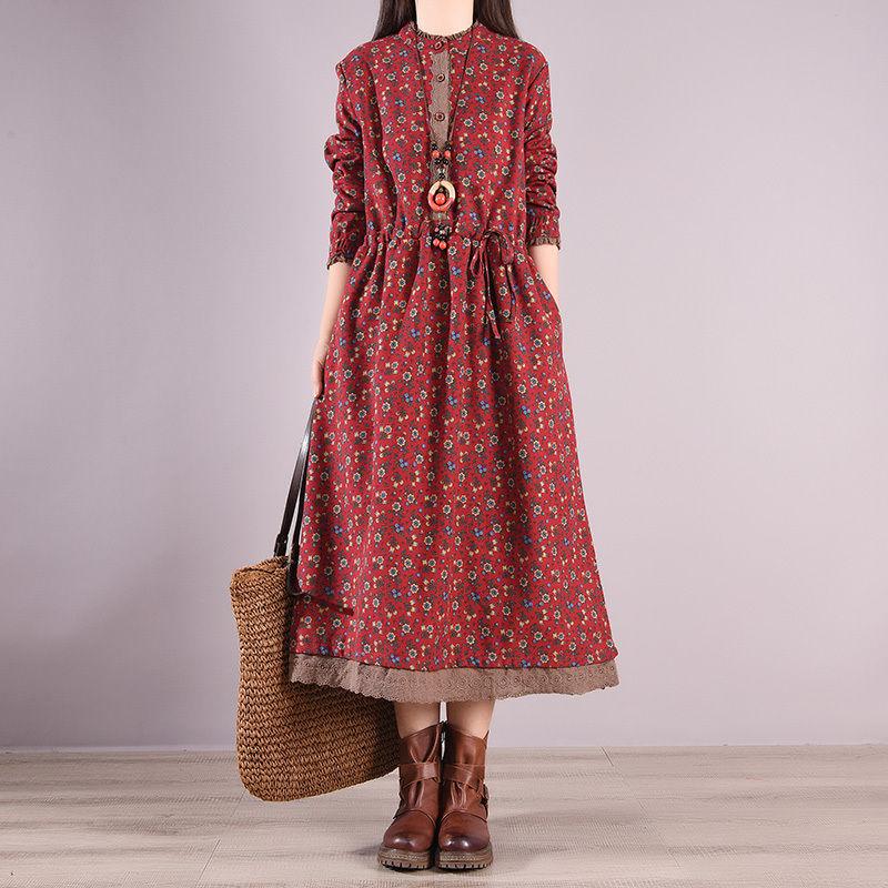 Японский стиль с принтом в стиле пэчворк, модное хлопковое льняное осеннее платье с круглым воротником, женские повседневные свободные весенние платья S красный
Японский стиль с принтом в стиле пэчворк, модное хлопковое льняное осеннее платье с круглым воротником, женские повседневные свободные весенние платья S красный