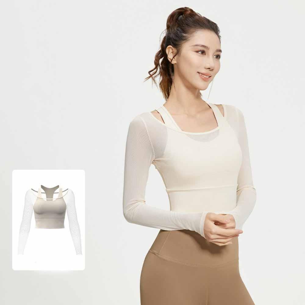 Fixed Chest Pad Yoga Shirts Long Sleeved Workout T-shirt Fitness Yoga Top Fitness Clothes L белый
Fixed Chest Pad Yoga Shirts Long Sleeved Workout T-shirt Fitness Yoga Top Fitness Clothes L белый