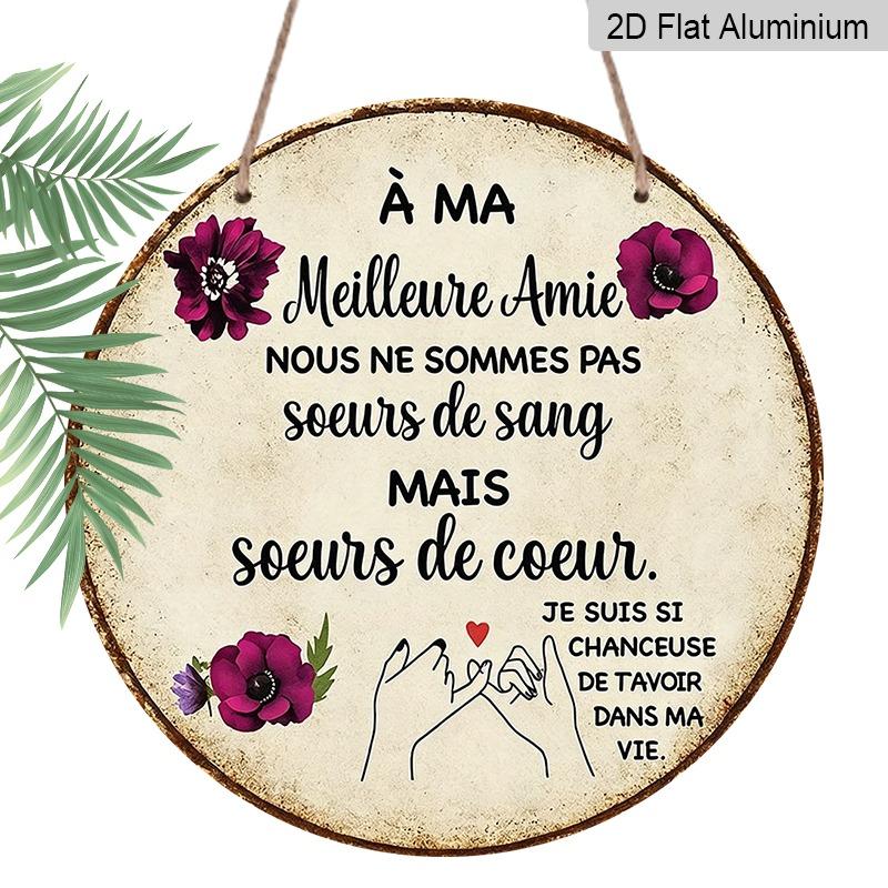 2D Flat Retro French-style Aluminum Wall Decoration, Available in Various Sizes with Text, Featuring Purple Flowers and Hooked Fingers. Ideal for 20*20cm
2D Flat Retro French-style Aluminum Wall Decoration, Available in Various Sizes with Text, Featuring Purple Flowers and Hooked Fingers. Ideal for 20*20cm