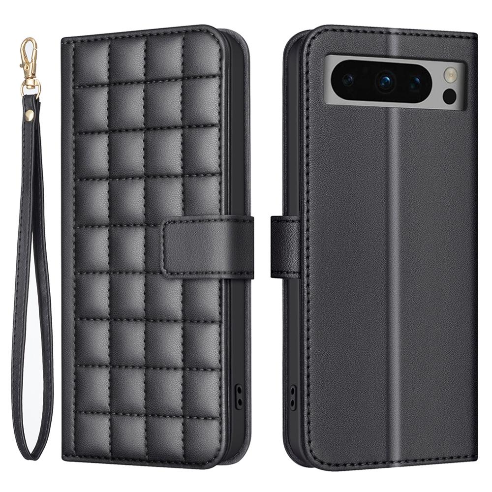 For Google Pixel 8 Pro Case Leather Phone Cover Square Grid Pattern Black
For Google Pixel 8 Pro Case Leather Phone Cover Square Grid Pattern Black