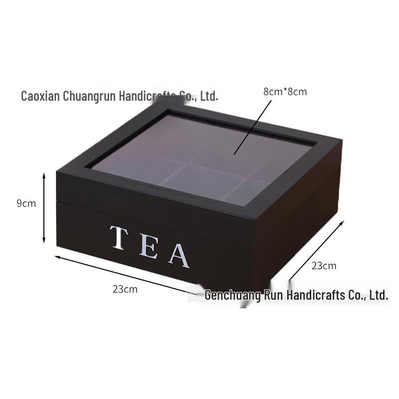 Transparent Nine-Grid Solid Wood Storage Box with Acrylic Dividers 23x23x9 cm чёрный
Transparent Nine-Grid Solid Wood Storage Box with Acrylic Dividers 23x23x9 cm чёрный