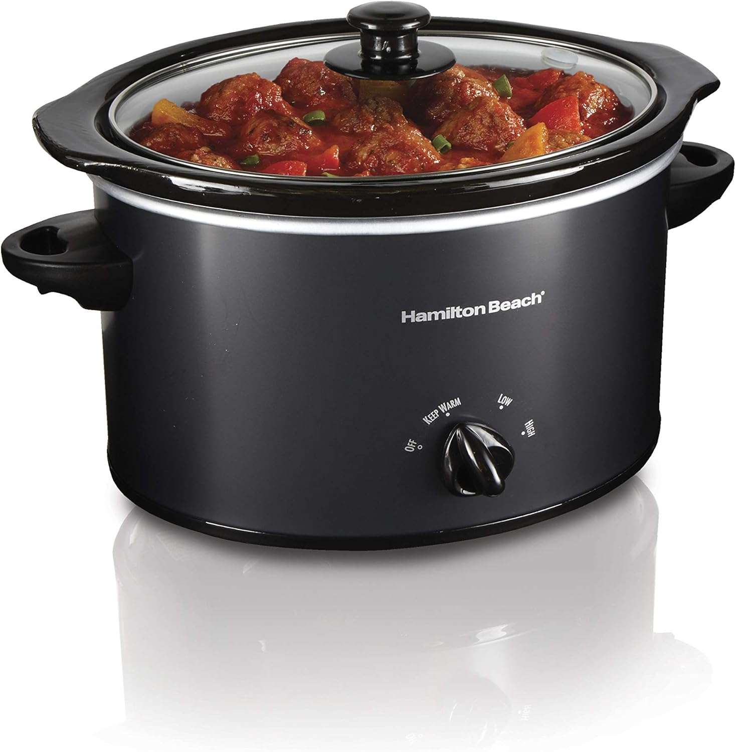Hamilton Beach 3-Quart Slow Cooker With Dishwasher-Safe Crock & Lid, Matte Black (33231) United States
Hamilton Beach 3-Quart Slow Cooker With Dishwasher-Safe Crock & Lid, Matte Black (33231) United States