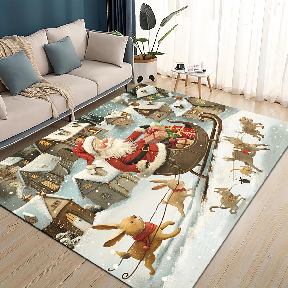 Cartoon Santa Claus Merry Christmas Snowman New Year Gift Carpet Rug for Living Room Bedroom Home Sofa Decoration,Non-slip Mat 40x60cm( 15x23in )
Cartoon Santa Claus Merry Christmas Snowman New Year Gift Carpet Rug for Living Room Bedroom Home Sofa Decoration,Non-slip Mat 40x60cm( 15x23in )