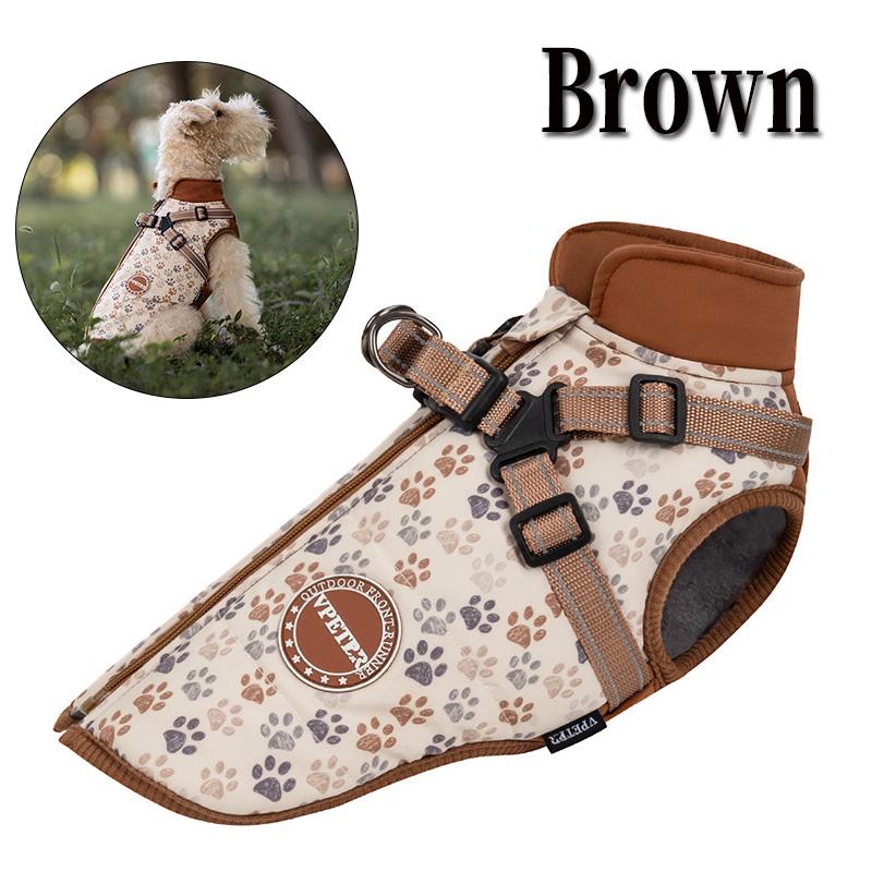 Winter Dog Jacket with Harness Water Repellent Thicken Windproof Vest for Small Dogs Paw Printing Reflective Warm Dog Clothes S коричневый
Winter Dog Jacket with Harness Water Repellent Thicken Windproof Vest for Small Dogs Paw Printing Reflective Warm Dog Clothes S коричневый