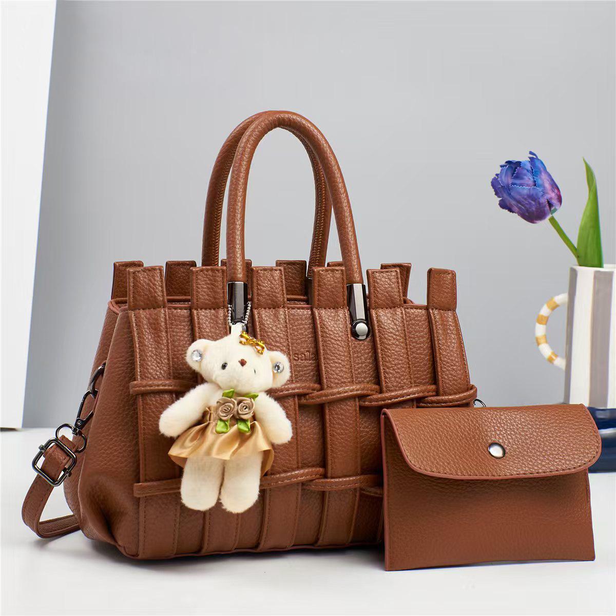 Lychee Leather Handbag and Purse For Women, Ladies Top Handle Satchel Tote with Hanging Ornament, Girls Crossbody Shoulder Bags
Lychee Leather Handbag and Purse For Women, Ladies Top Handle Satchel Tote with Hanging Ornament, Girls Crossbody Shoulder Bags