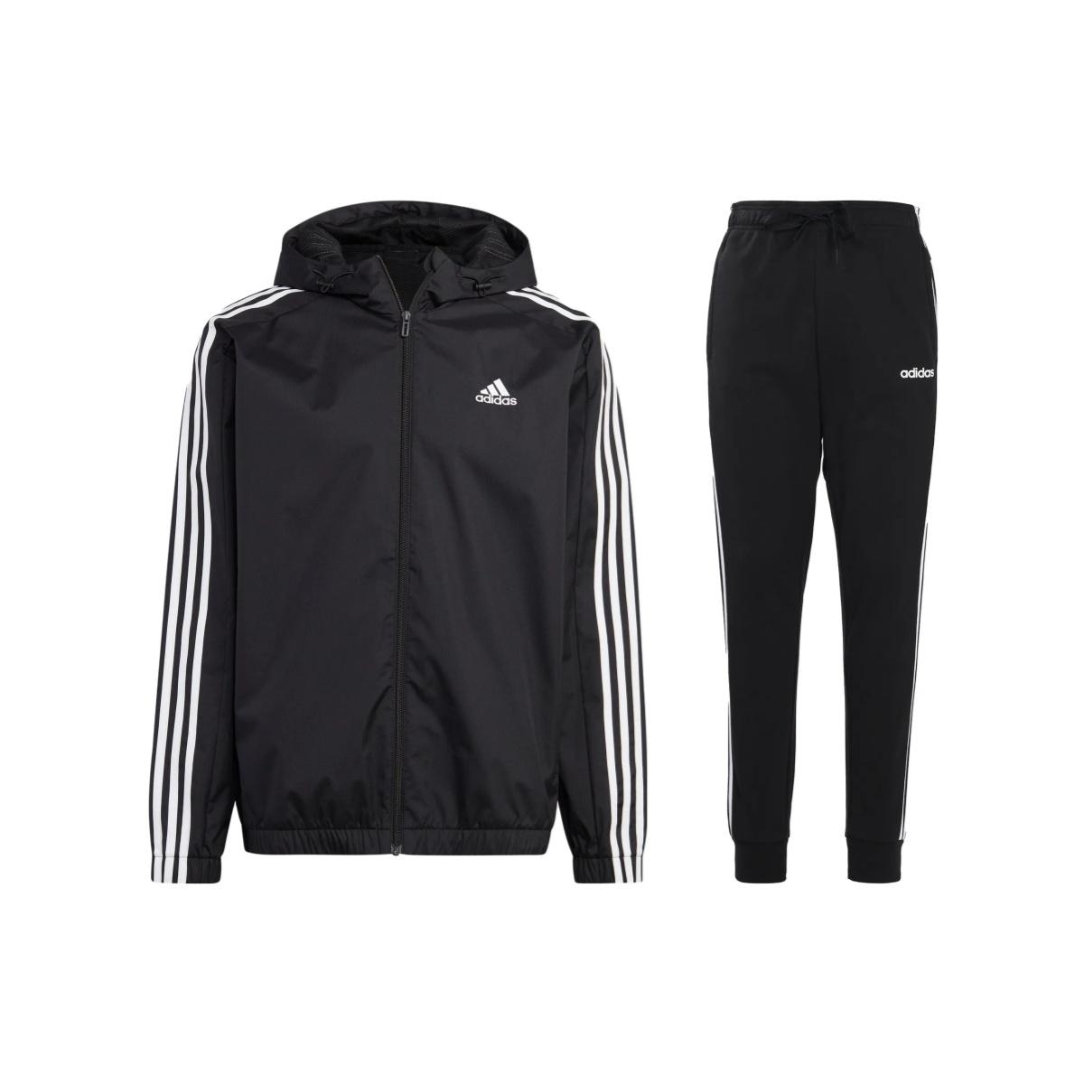 Adidas Vintage Striped Zip-Up Hooded Jacket And Cuffed Striped Joggers Sports Set Men Activewear Black IB0384+DU0468 S
Adidas Vintage Striped Zip-Up Hooded Jacket And Cuffed Striped Joggers Sports Set Men Activewear Black IB0384+DU0468 S