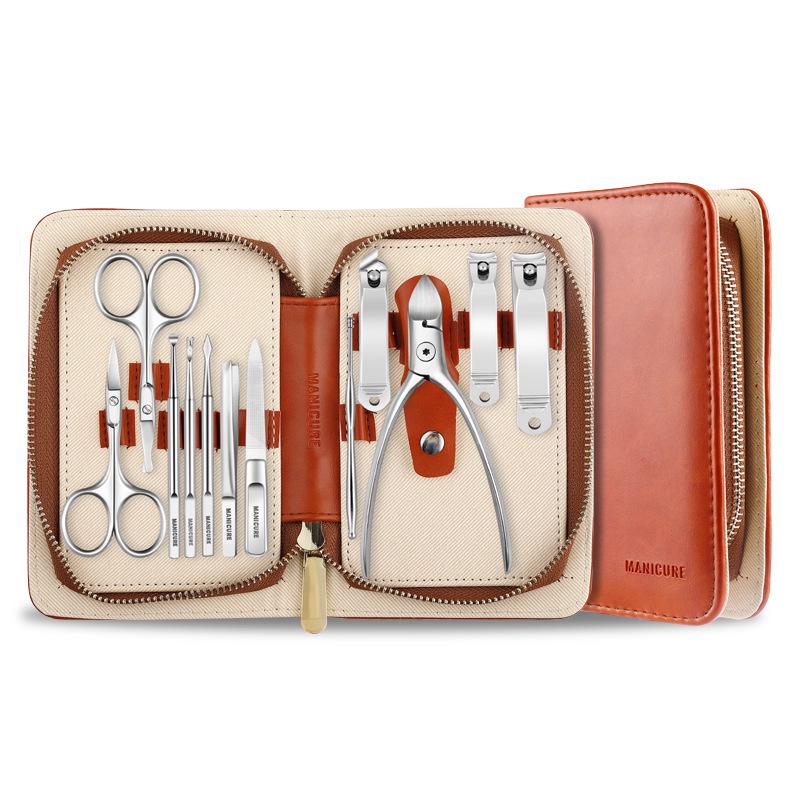 12-Piece Stainless Steel Manicure Set: Eagle-beak Pliers, Anti-splash Nail Clippers, Nail File, Eyebrow Trimmer
12-Piece Stainless Steel Manicure Set: Eagle-beak Pliers, Anti-splash Nail Clippers, Nail File, Eyebrow Trimmer