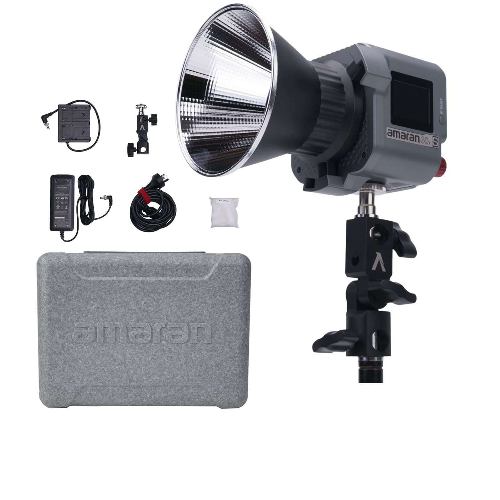 Aputure Amaran 60x S Small LED Video Photography Light 65W Output Color Temperature with Bowens Mount App Control Power Supply for Photography
Aputure Amaran 60x S Small LED Video Photography Light 65W Output Color Temperature with Bowens Mount App Control Power Supply for Photography