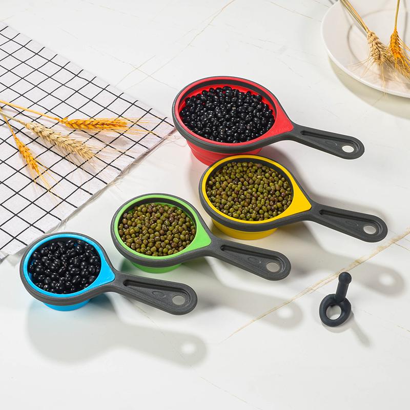 4Pcs Silicone Measuring Spoon Set Collapsible Measuring Spoon Measuring Cup Set Spoons for Measuring Food Kitchen Baking Tool
4Pcs Silicone Measuring Spoon Set Collapsible Measuring Spoon Measuring Cup Set Spoons for Measuring Food Kitchen Baking Tool