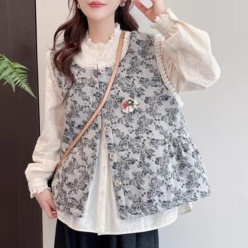 Johnature Autumn Winter Women Forest Lace Collar Floral Loose Padded Casual Sleeveless Vintage Tops One Size кофейный
Johnature Autumn Winter Women Forest Lace Collar Floral Loose Padded Casual Sleeveless Vintage Tops One Size кофейный