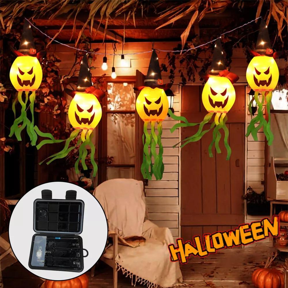 Garden Decor Ghost LED Lights String Halloween Lighted Pumpkin Light for Indoor and Outdoor Multicolor-5Pcs
Garden Decor Ghost LED Lights String Halloween Lighted Pumpkin Light for Indoor and Outdoor Multicolor-5Pcs