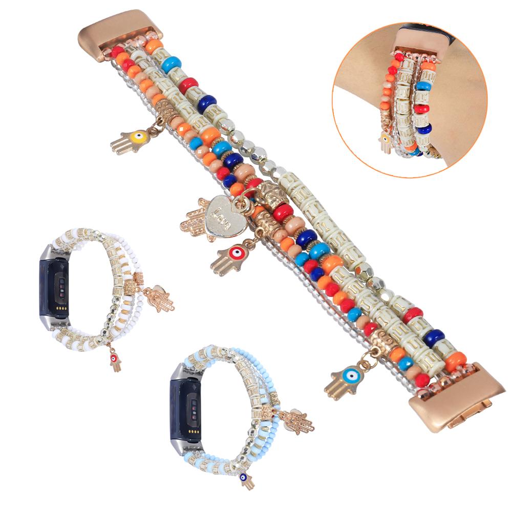 Handmade Beads Bracalet for Fitbit Charge 5 6 Bands Women Elastic Jewels Unique Replacement Strap for Fitbit Charge 3/4 Fashion for Charge 3 4
Handmade Beads Bracalet for Fitbit Charge 5 6 Bands Women Elastic Jewels Unique Replacement Strap for Fitbit Charge 3/4 Fashion for Charge 3 4