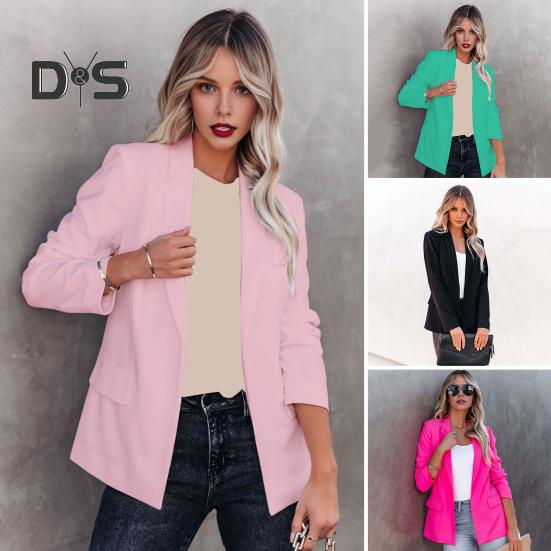 Женский костюм, пальто с лацканами, длинными рукавами и открытой передней частью, куртка с клапанами и карманами, однотонная свободная деловая верхняя одежда M розы красного
Женский костюм, пальто с лацканами, длинными рукавами и открытой передней частью, куртка с клапанами и карманами, однотонная свободная деловая верхняя одежда M розы красного