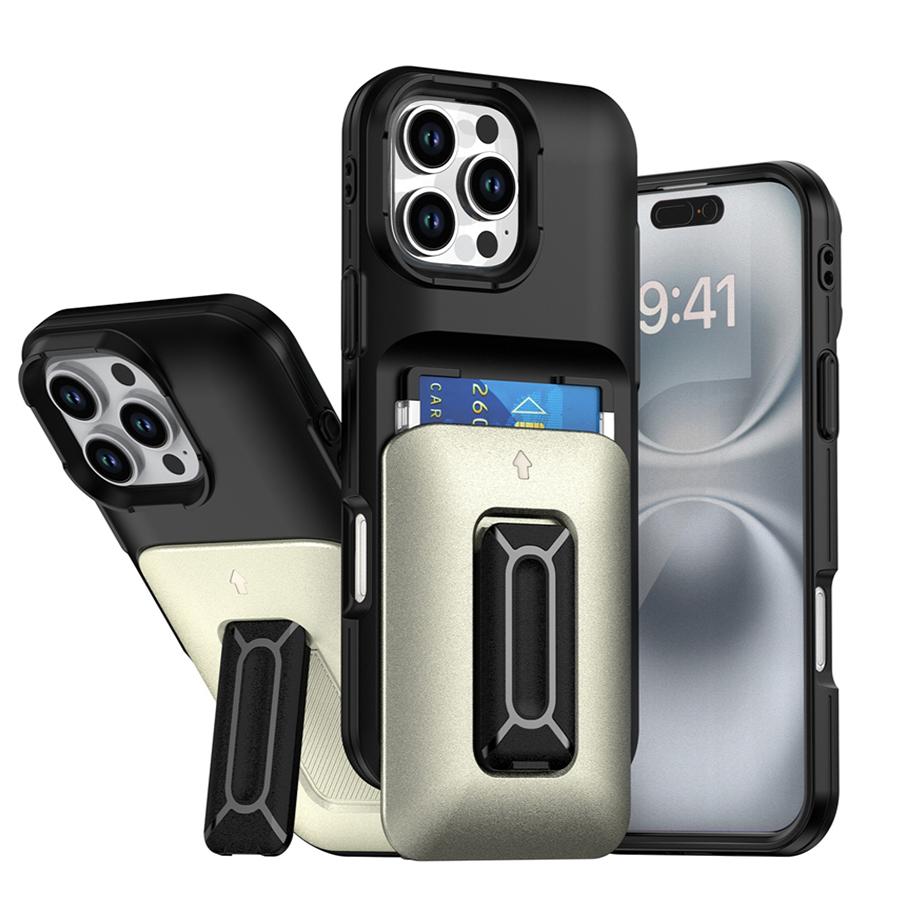 Heavy Duty Shockproof Armor Phone Case with Card Pocket for iPhone 17 Pro Max iPhone 16 15 14 13 12 Stand Holder PC Cell Phone Protective Cover iPhone 17
Heavy Duty Shockproof Armor Phone Case with Card Pocket for iPhone 17 Pro Max iPhone 16 15 14 13 12 Stand Holder PC Cell Phone Protective Cover iPhone 17