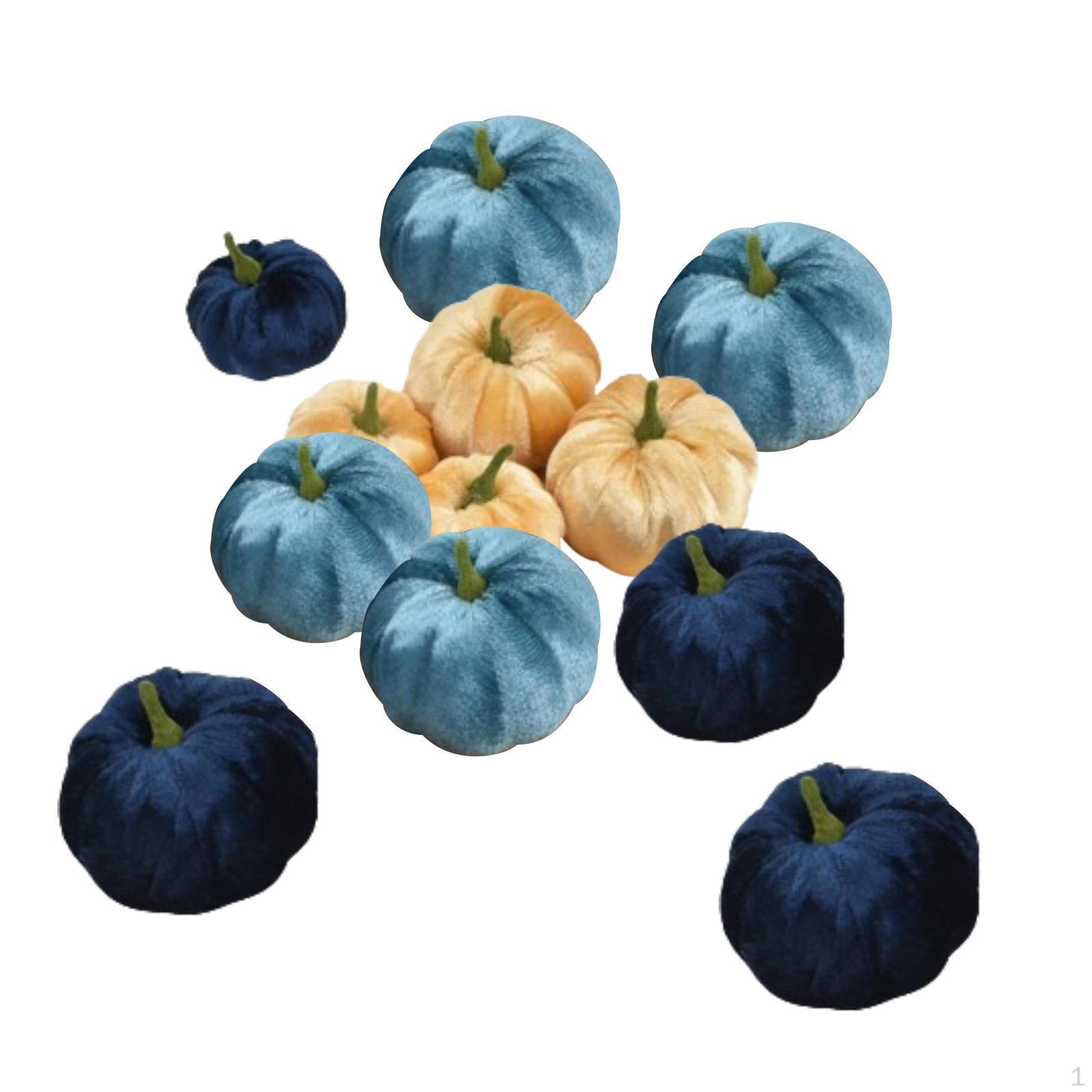 12x Small Velvet Pumpkins Artificial Bulk Blue White Decorative for Autumn
12x Small Velvet Pumpkins Artificial Bulk Blue White Decorative for Autumn