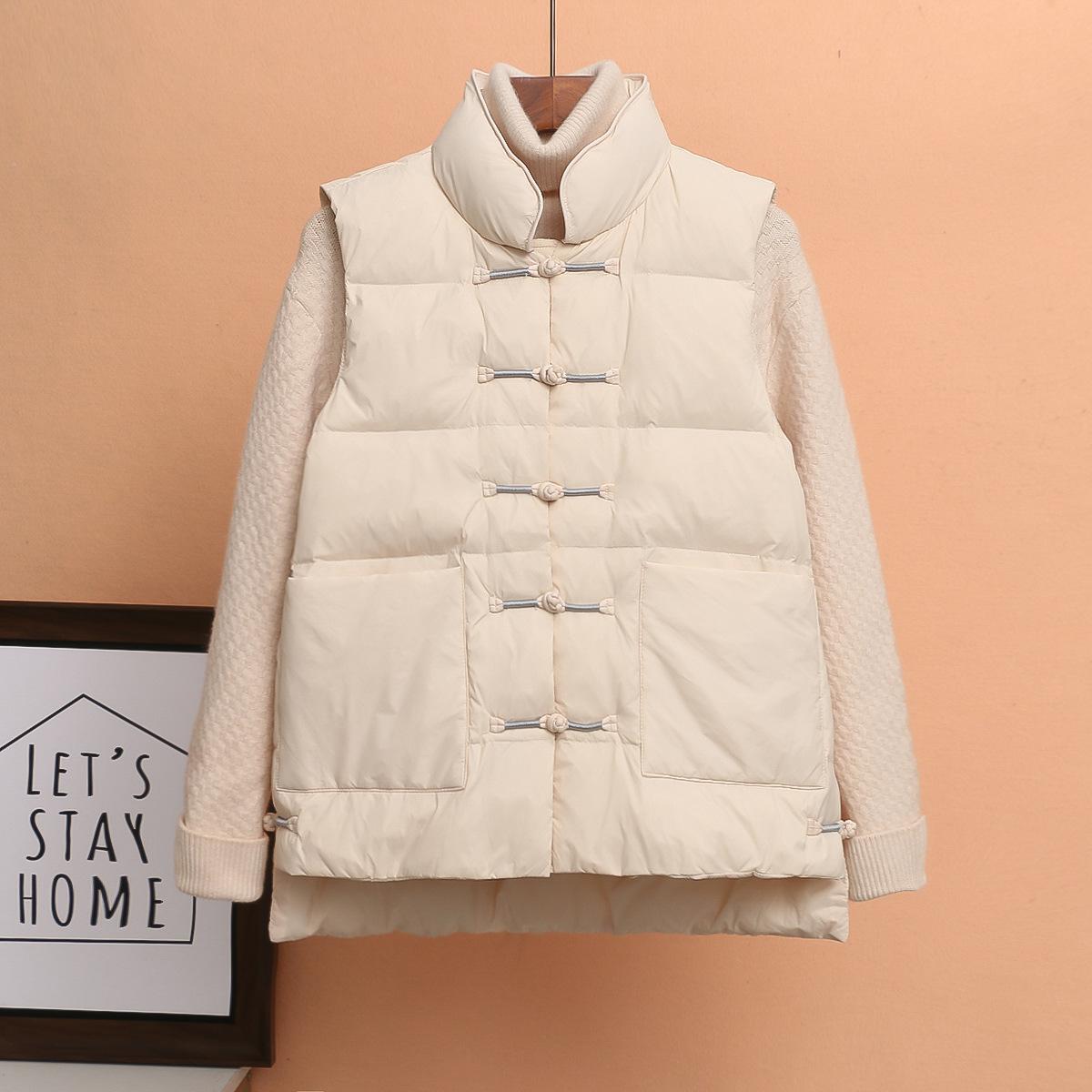 Жилет в китайском стиле, женская верхняя одежда, зимний воротник-стойка с пряжкой, легкий теплый белый жилет на утином пуху, куртка L бежевый
Жилет в китайском стиле, женская верхняя одежда, зимний воротник-стойка с пряжкой, легкий теплый белый жилет на утином пуху, куртка L бежевый